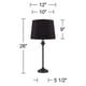 thumbnail image 4 of Juego de 2 lámparas de mesa 360 Lighting 66 cm Bronce/Negro, 4 of 7