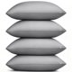 thumbnail image 1 of Almohada Piwaal Queen Size Paquete de 4 Gris Suave y Firme, 1 of 6