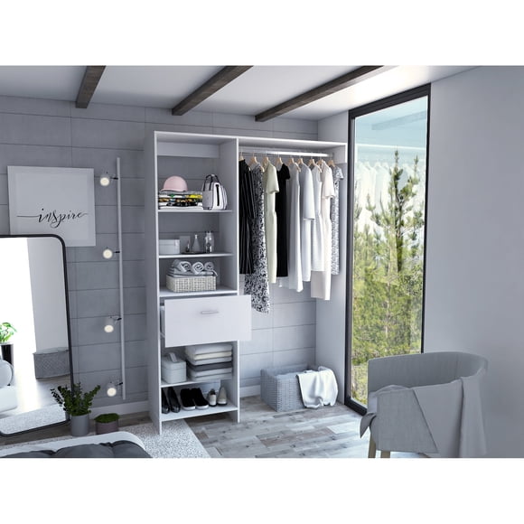 Walking Closet 150 Cm Manchester 1 Cajón Blanco