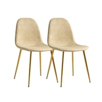 Habita2 Chile - Sillas Murcia Gamuza Beige - 2 Unid