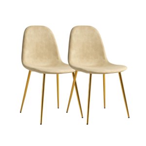 Habita2 Chile - Sillas Murcia Gamuza Beige - 2 Unid