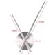 thumbnail image 2 of Manecillas de Reloj Timelike 24 cm/32 cm Plateado DIY 3D, 2 of 6