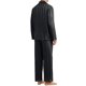 thumbnail image 3 of INSPIRE CHIC Conjunto de Pijamas Casuales para Hombre de 2 Piezas de Satén con Rayas de Manga Larga y Botones XL Negro, 3 of 5