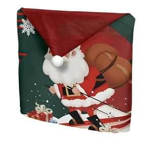 Genérica - Pack 6 Fundas De Respaldo De Sillas Navidad Con Pompón 25N8