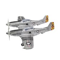 Magideal - Kits De Construcción De Caza 1:48, Modelo De Avión, Colección De Juguetes Para Niños, Avión Para Niños Y Adultos, Decoración De Mesa, Rompecabezas 3D Caballo Argenta