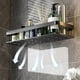 thumbnail image 2 of 1pc, Bathroom Storage Rack, Sticky Storage Rack, No Drilling, No Drilling, Anti-rust Aluminum Alloy Wall Hanger, Waterproof, Anti-rust, Strong Load-bearing, Used For Placing Shampoo, Shower Gel, Etc., 2 of 4