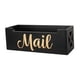 thumbnail image 5 of Organizador De Correo De Madera Multiusos Decorativo Negro Montado En La Pared O Encimera, 5 of 5