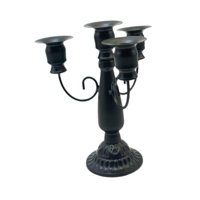 Bothyi - Candelabro De Metal De 4 Velas Decoración Del Hogar Para Chimenea Comedor Baño Negro