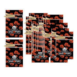 Magideal - 50X Bolsas Portátiles De Dulces De Halloween Bolsas Con Cordón Bolsas De Joyería Bolsa De Recuerdo Para El Hogar Halloween Diy Craft Party F Calabaza Naranja