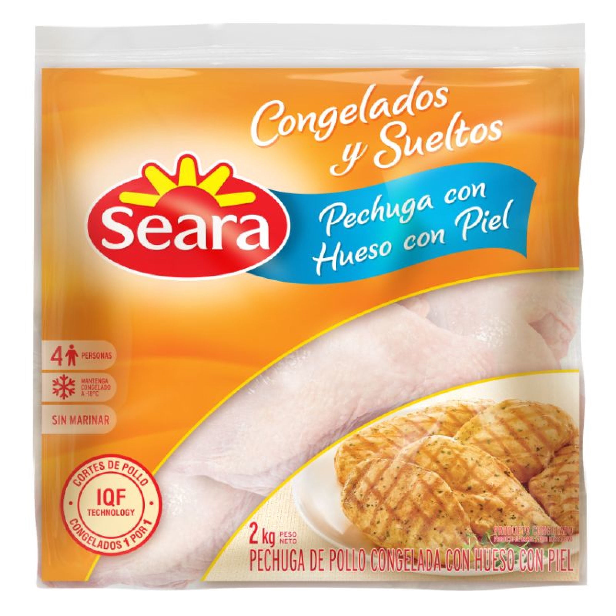 Pollo Pechuga Entera Congelada 2 kg Seara