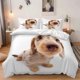 thumbnail image 1 of 3pcs Cute Puppy Themed Bedding Set Duvet Cover and Pillowcase Set Soft and Comfortable, 1 of 5