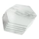 thumbnail image 1 of Set De 6 Posavasos Diseño Mármol Pack 6 Posavasos Hexagonal blanco, 1 of 2