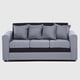thumbnail image 2 of Sofa Roma 2 Puff Nevi Bicolor Gris y Negro, 2 of 3