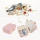 thumbnail image 2 of Caja de accesorios de viaje REGALWOVEN, pequeño organizador de accesorios de cuero PU, soporte de exhibición de almacenamiento para regalos de mujeres, rosa, 2 of 7