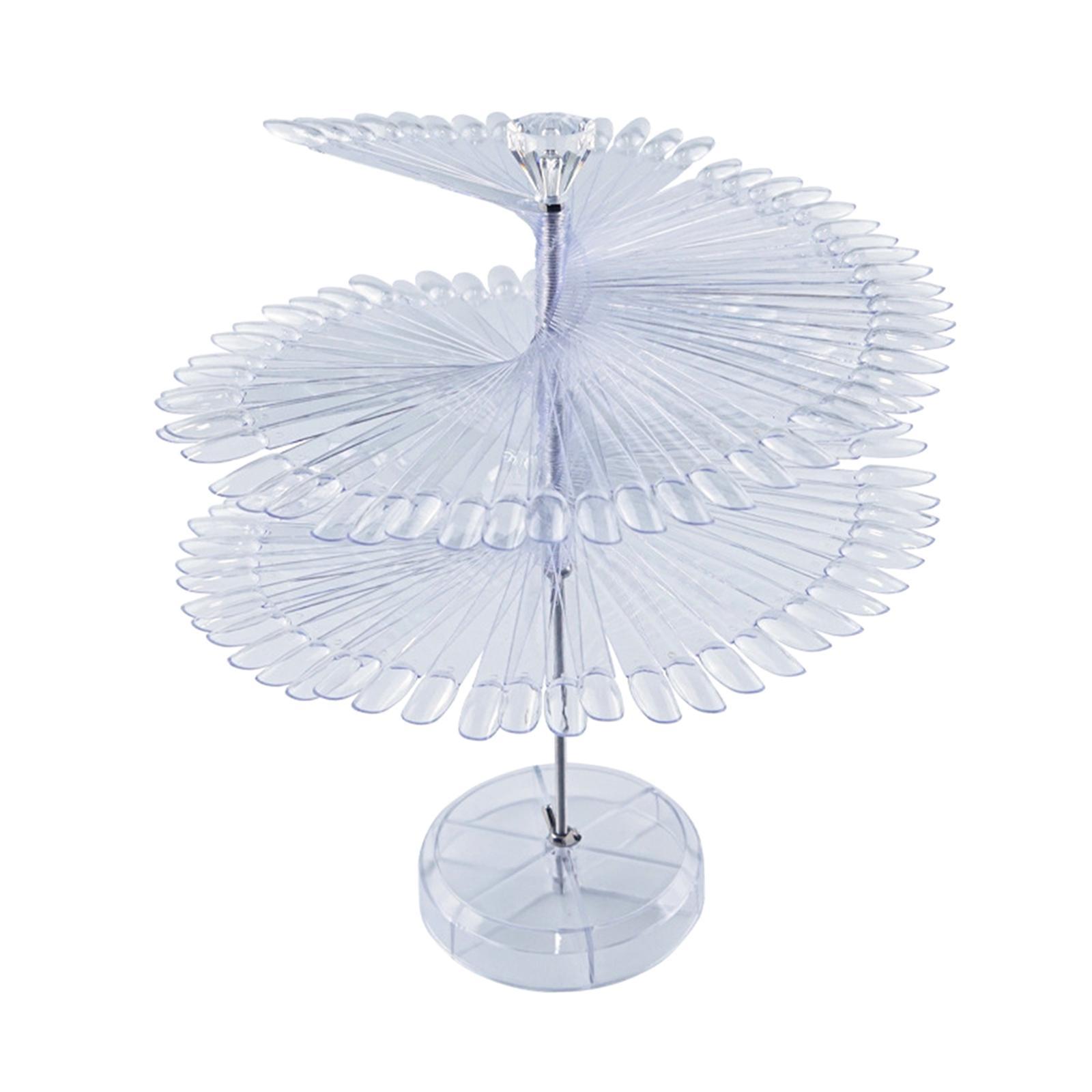 Magideal - Expositor Para Muestras De Uñas En Barra, Estable, Transparente, Para La Presentación De Colores De Uñas Profesionales, Para Uso En El Salón Doméstico Cabeza Redonda Clara