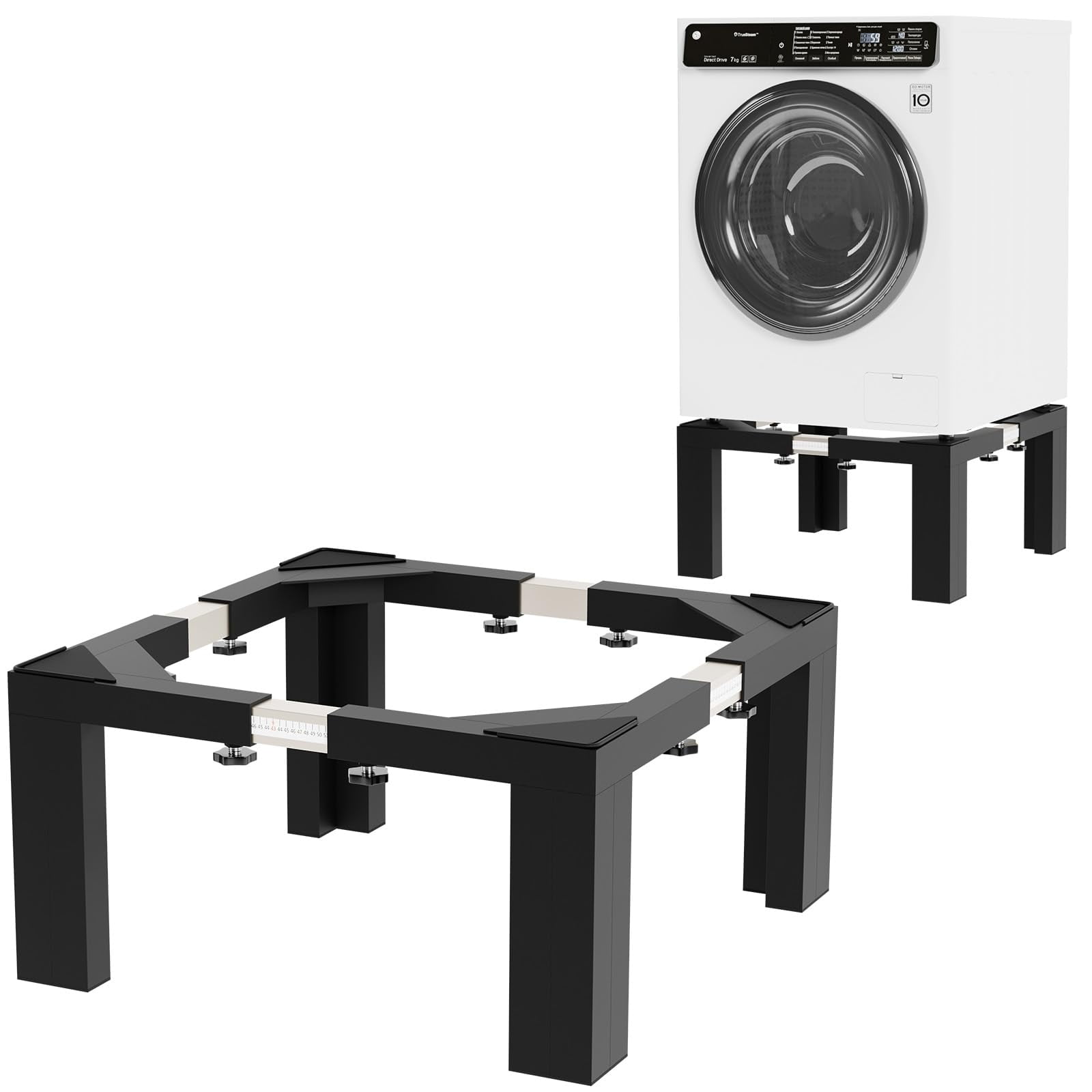Pedestal De Lavandería Fahkns, Resistente, De 30 A 75 Cm, Con Alfombrilla Antideslizante
