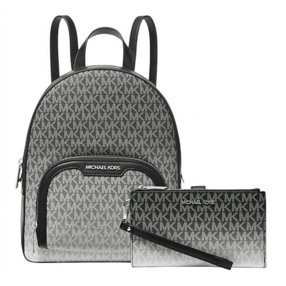 Mochila + Billetera Michael Kors Jaycee Medium Ombré Logo Backpack + Large Ombré wristlet