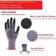 thumbnail image 2 of LOCCEF Safety Work Gloves Nylon MicroFoam Nitrile Coated Gloves, 2 of 3