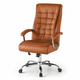 thumbnail image 5 of Silla Ejecutiva Magnus Café con Respaldo Alto Acolchado, Ruedas y Base Cromada para Oficina, 5 of 7