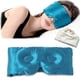 thumbnail image 1 of Antifaz TANGOTOK de seda 22 Momme contorneado 3D azul pavo real, 1 of 6