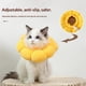 thumbnail image 3 of Collar de estilo floral cómodo ajustable para gatos cachorros cuello protector con cono de recuperación suave para mascotas (amarillo, pequeño), 3 of 3