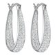 thumbnail image 1 of Pendientes de aro ovalado Inside Out con cristal Savlano en oro blanco, 1 of 5