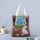 thumbnail image 2 of Super Happy Magic Forest Bolso de tela con estampado de lienzo para mujer, bolsa de compras reutilizable y estética, con cremallera interior, regalo para mujer,40*40cm., 2 of 6
