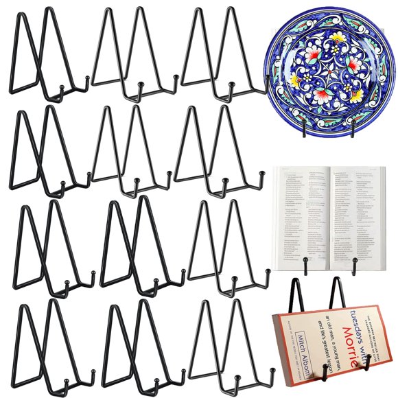 Soporte para platos Birity, expositores de metal, 6 pulgadas, paquete de 12