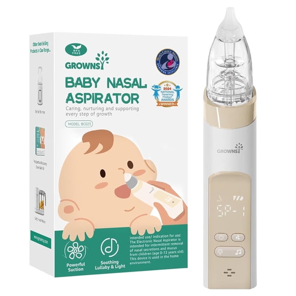 Aspirador Nasal GROWNSY BC023 Limpiador Eléctrico de Nariz para Bebé