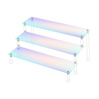 Magideal - Estante De Exhibición Vertical De Acrílico, Estante Elevador De Exhibición De Joyería, Escaparate De Acrílico Transparente Rectangular De 20Cm Para Fi , Tres Capas