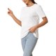 thumbnail image 4 of Camiseta de Mujer NOMADIC NOOK Cuello Redondo Manga Corta Básica Casual Texturizada XS Blanca, 4 of 6