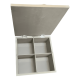 thumbnail image 2 of Caja organizadora de té madera amplia 4 compartimientos, 2 of 3