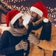thumbnail image 4 of Sombreros de Navidad para mujeres, sombrero de Papá Noel, sombrero de fiesta de Navidad, tejido rojo, gorro de punto con media, gorro para mujeres adultas y hombres, 4 of 6