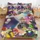 thumbnail image 1 of Super Mario 3-Piece Comforter Set for Bedroom Super Mario Bedding Set for Kids Adults Soft Microfiber Duvet Cover Set with Zipper Closure, 1 of 5