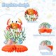 thumbnail image 3 of 12 centros de mesa en forma de panal de abeja con animales marinos y oceánicos para decoración de fiesta, 3 of 7