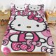 thumbnail image 1 of Hello Kitty Duvet Cover Set 3 Piece Bedding Set Double Sided Printing Decorative Comforter Cover Set, 1 of 5