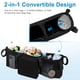 thumbnail image 3 of Cocina doble organizador Cocina doble bebé bolsa de caddy organizador bolsa de accesorios, consola de padres doble carrera de cochecito Caddy con soporte de taza, 3 of 3