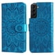 thumbnail image 1 of Funda tipo cartera FOXDOCK para Samsung Galaxy S21 Plus , diseño girasol en relieve, cuero PU, cierre magnético, soporte y tarjetero, 1 of 5