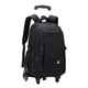 thumbnail image 3 of Mochila Con Ruedas, Portátil, De Nailon, Con 6 Ruedas, Para Viajes De Negocios, Acampadas, Color Negro, 3 of 4