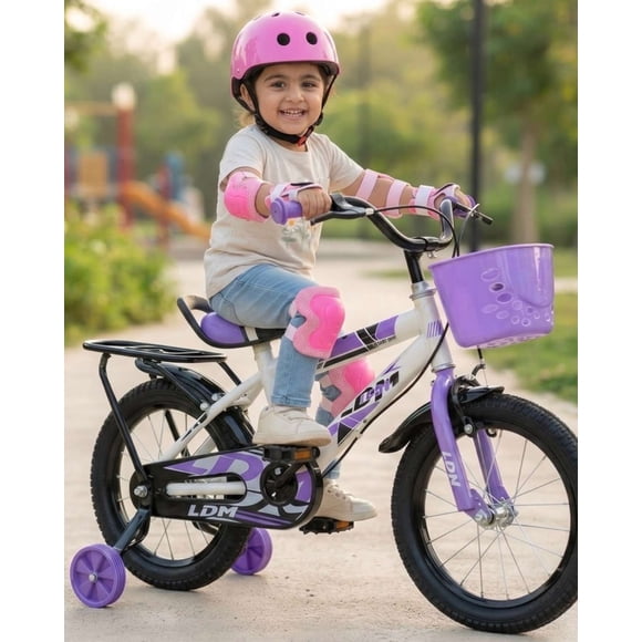 Bicicleta Infantil Aro 14 con kit de protección y Ruedas de Entrenamiento