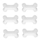 thumbnail image 1 of Lámina de aluminio Mylar de color blanco Globalon OHLIGEI con forma de hueso de perro, 6 unidades, 1 of 5