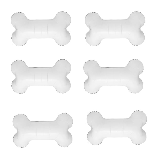 Lámina de aluminio Mylar de color blanco Globalon OHLIGEI con forma de hueso de perro, 6 unidades
