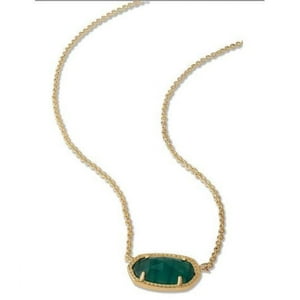Collar Desconocida Elisa Emerald Cats Eye Pendant Necklace
