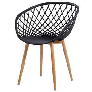 Habita2 Chile - Sitial Butaca Mesh Polipropileno Para Living O Terraza - Negro