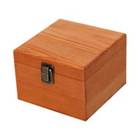 Magideal - Caja Organizadora De Madera Con Cierre Frontal Rústico, Caja Sin Terminar, Caja Portátil Para Guardar Recuerdos, Caja Para El Día De San Valentín, Dec Marrón 14X14X10Cm