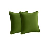 Genérico - Set De 2 Fundas De Cojin Lisa Con Borde 45X45 Verde