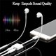 thumbnail image 4 of [Certificado Apple MFi] Paquete de 2 adaptadores Lightning a 2 Lightning para iPhone, adaptador dual Lightning AUX + cargador, cable divisor compatible con iPhone 12/11/SE/X/XR/XS/8/7/6, compatible co, 4 of 7