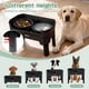 thumbnail image 4 of Comederos para perro Bsemax ajustables y elevados, 4 alturas, 2 de acero, 4 of 9