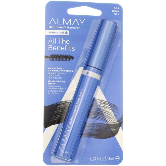 Máscara Almay Waterproof Multi-Benefit negra, 7 ml