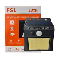 Foco Solar De Pared Con Sensor 5W/6500K Exterior Fsl